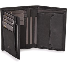 Donbolso Vienna I Large Leather Wallet for Men with RFID Protection Wien, Vintage-black