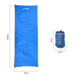 CalmGeek Sleeping Bag 190 x 75 cm Outdoor Envelope Sleeping Bag Camping Travel Hiking Multifunctional Ultra Light (Blue)