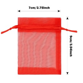 Leylve Pack of 100 Organza Bags, Organza Bags, 7 x 9 cm, Gift Bags, Jewellery Pouches, Wedding Pouches, Lavender Sacks, Wedding Favours, Festival Party, Satin Drawstring (Colourful)