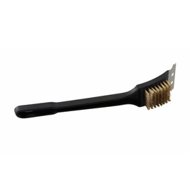 Winco B003HEQZAU Brass Wire Grill and BBQ Brush, 12-Inch, Medium, Black