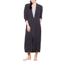 Barefoot Dreams® CozyChic® Full Zip V-Neck Lounger, Carbon, XXS/XS