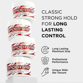 Style Factor Spider Grip Strong Hold Pomade for Men and Women – Castor Oil for High Shine and Long-Lasting Control for Braids, Locs, Twists and Retwists 10.1 oz