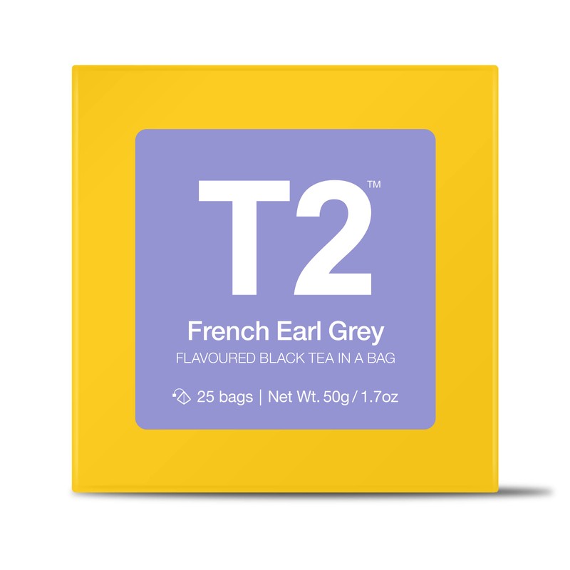 T2 Tea French Earl Grey Black Tea Bags in Box,