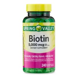 Biotina 5,000mcg 240 Caps Cabello Uñas Piel Biotin Spring Va                                                                                          