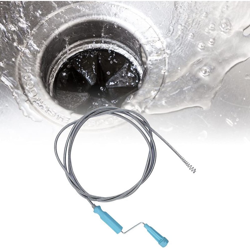 1.8 m Pipe Cleaning Spiral for Bathtubs, Sinks, Toilets, Waste
