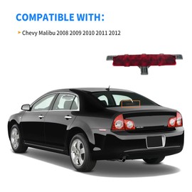 Renesemee 923-289 3rd Brake Light Center High Mount Stop Light Third Lamp Compatible with Chevy Malibu 2008 2009 2010 2011 2012 Replaces 15271122