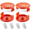 4 Pack (4 Spool Cap+4 Spring) Trimmer Line Cap and