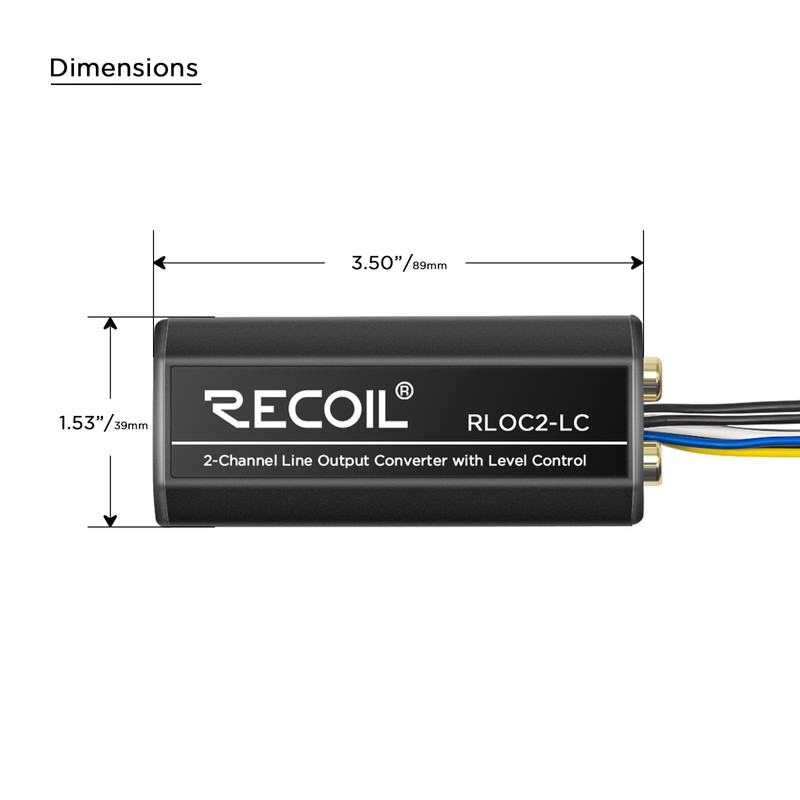 RECOIL RLOC2-LC Two Channel Speaker Cable to RCA adjustable Line