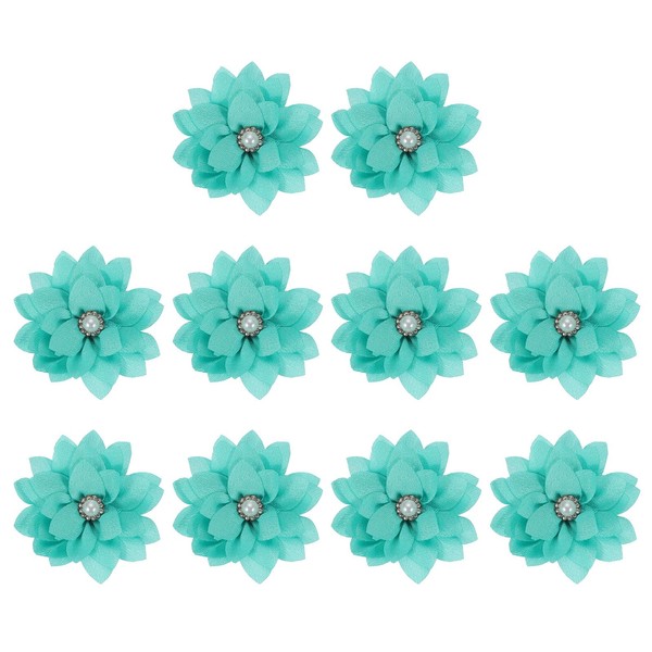 PATIKIL 2.4" Fabric Brooches Flowers, 10 Pcs Fabric Flowers for