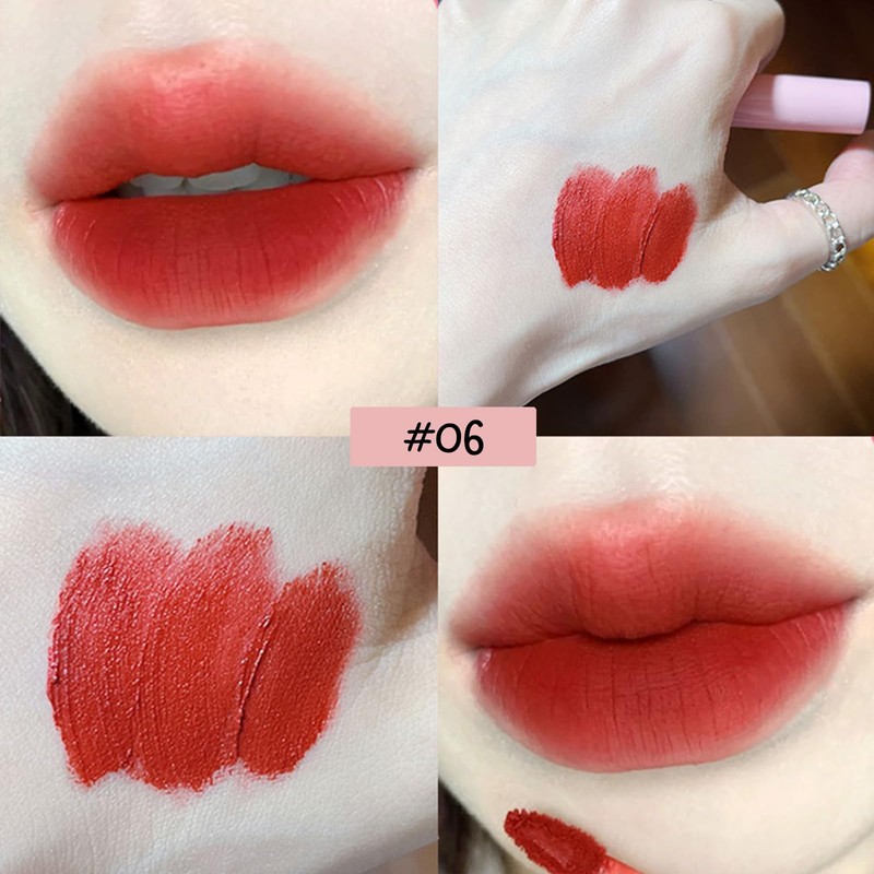 Mrettick 6 Colours Liquid Lip Gloss Set Velvet Matte Nude