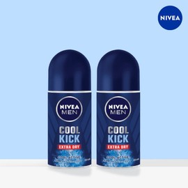 Nivea Men Deodorant Roll-On Cool Kick 50ml X 2 / 니베아 맨 데오드란트 롤온 쿨 킥 50ml X 2개