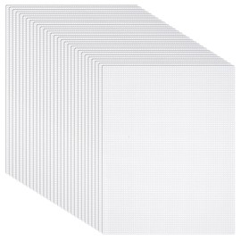 30Pcs 7 Count Plastic Canvas Sheets 10.5 x 13.5 Inch Plastic Mesh Canvas Sheets Cross Stitch Needlepoint Mesh Grid Sheet for Embroidery, Acrylic Yarn Crafting, Knit and Crochet Projects
