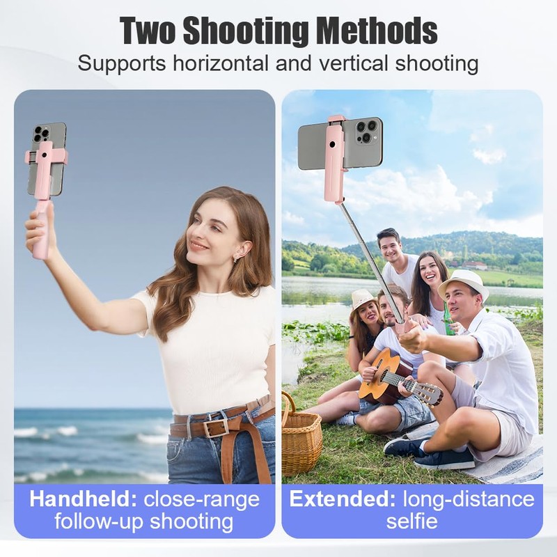 Adiwo Extendable Mini Selfie Stick Smartphone Selfie Stick for Vlog/Video
