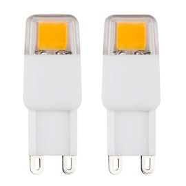 CBconcept UL-Listed, G9 LED Light Bulb, 2-Pack, Epistar COB 1.7 Watt, 220 Lumen, Not Dimmable, Pure White 6000K, 360° Beam Angle, 120 Volt, 25W Equivalent, Halogen G9 Replacement Bulb