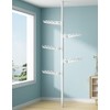 LIYIVNAA 5-Tier Clothes Drying Rack Telescopic Coat Hanger Garment Stand