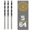 5/64 Inch Drill Bit (3 Pack) Industrial Grade M35 Cobalt