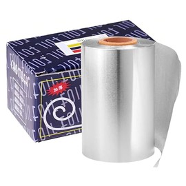50M Hair Foils for Highlighting Long Silver Aluminium Hairdressing Foil Roll Thick 10cm Wide Hair Foils for Highlights with Metal Cutter for Hair Colouring Bleaching Dye and Balayage