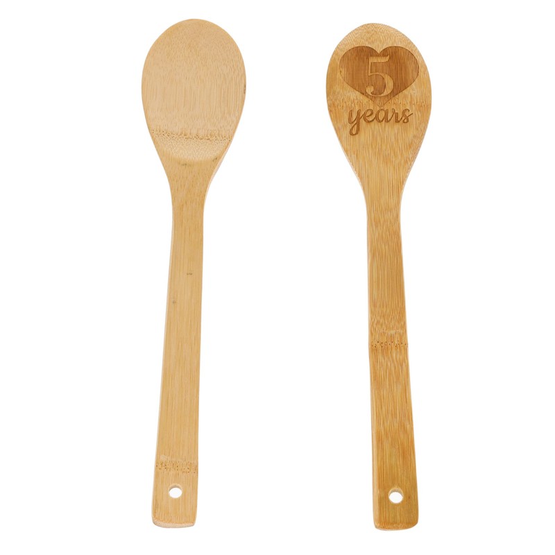 5th Anniversary Engraved Wooden Spoon Gift Baking Spoon 5 Years
