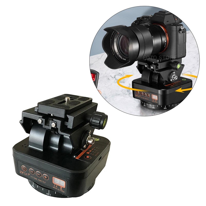 Video,Remote Control Pan Tilt Head for Phones, Lens, Action Cameras,Mirrorless