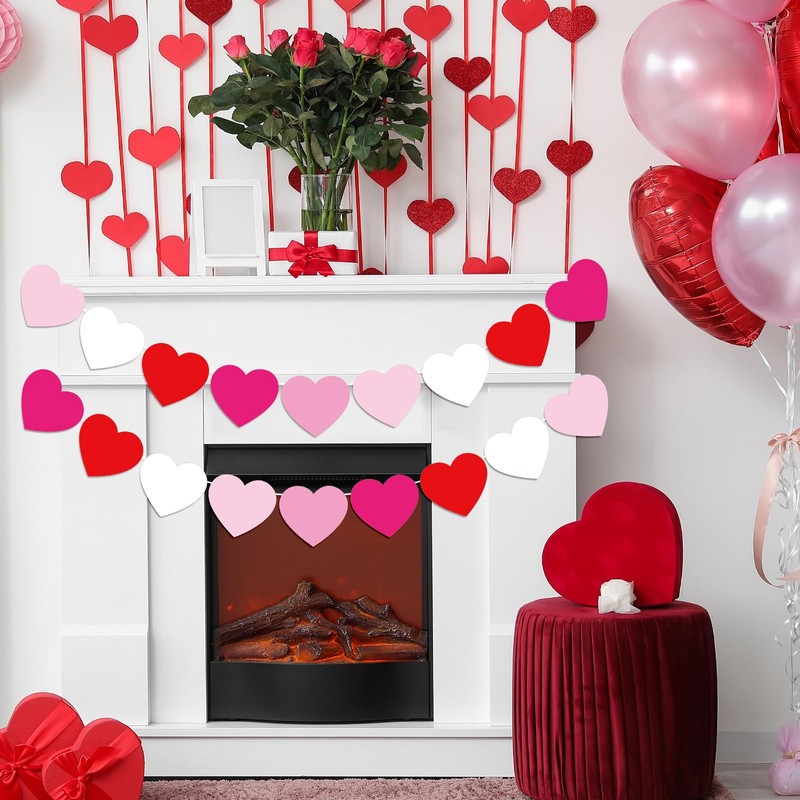 JarThenaAMCS Valentine's Day Paper Cutouts 50 Pcs 6 Inch Love