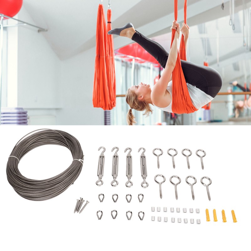 304 Stainless Steel Wire Rope Set with Hook Ring Screws