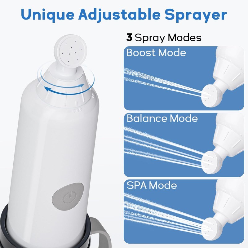 BIGCOW Portable Bidet for Travel with 3 Spray Settings, High