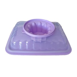 Tupperware Jumbo Rectangular Jel Ring Party Mold Jello Mold 3L / 12.5 Cup Purple