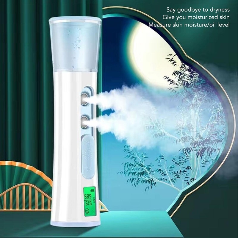 Double Headed Nano Facial Steamer Moisturizing Hydrating Face Sprayer With