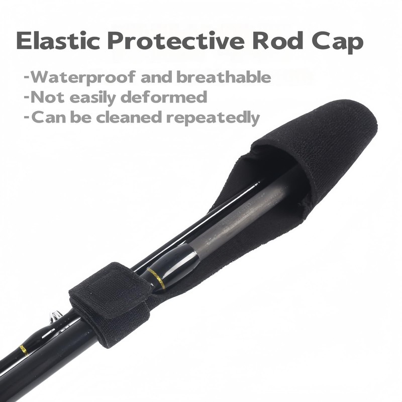 Fishing Rod Protection Kit, Tip Cover and Sleeve with Tie