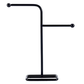 SUNNYCLUE Earring Display Stand,Jewelry Display Holder Black Jewelry Towers No Hole Necklace Stand Holder Storage Bangles Rings Earrings Watch Hanging Organizer for Selling Home Storage Show Photo