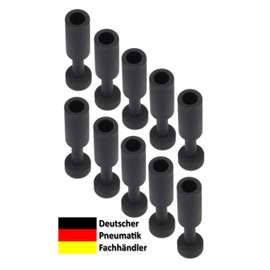 Pneumatic Plugs for Closing Plug-In Connections, Set of 10, 8 mm Blanking Plugs for Compressed Air Plug Fittings IQS, Hose Connectors etc.