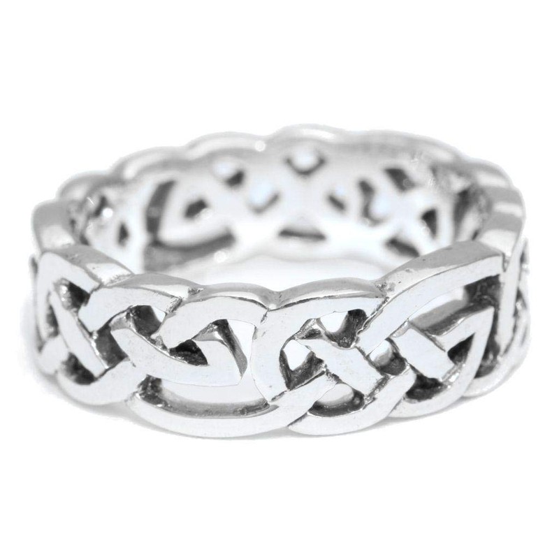 FIONA Celtic Friendship Ring 6mm Celtic Knot Ring 925 Sterling