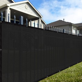 NAIMORUI HDPE Privacy Screen Fence, Durable Weather-Resistant Mesh for Outdoor Garden, Patio & Backyard, Easy Installation, UV Protection Decorative Fencing (4 ft x 50 ft, Black)