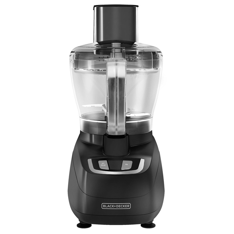 BLACK+DECKER FP1600B 8-Cup Food Processor with Stainless Steel Blade, Black