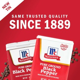 McCormick Pure Ground Black Pepper 3oz Bold Fresh Flavor Seasoning