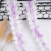 SEWVIVD 1.5 Inch Wide 3 Yards Pleated Ruffle Lace Trim