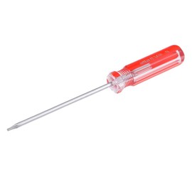 uxcell Torx Screwdriver, T6 Magnetic Star Screw Driver with 3" Carbon Steel Shaft and Clear Red Handle