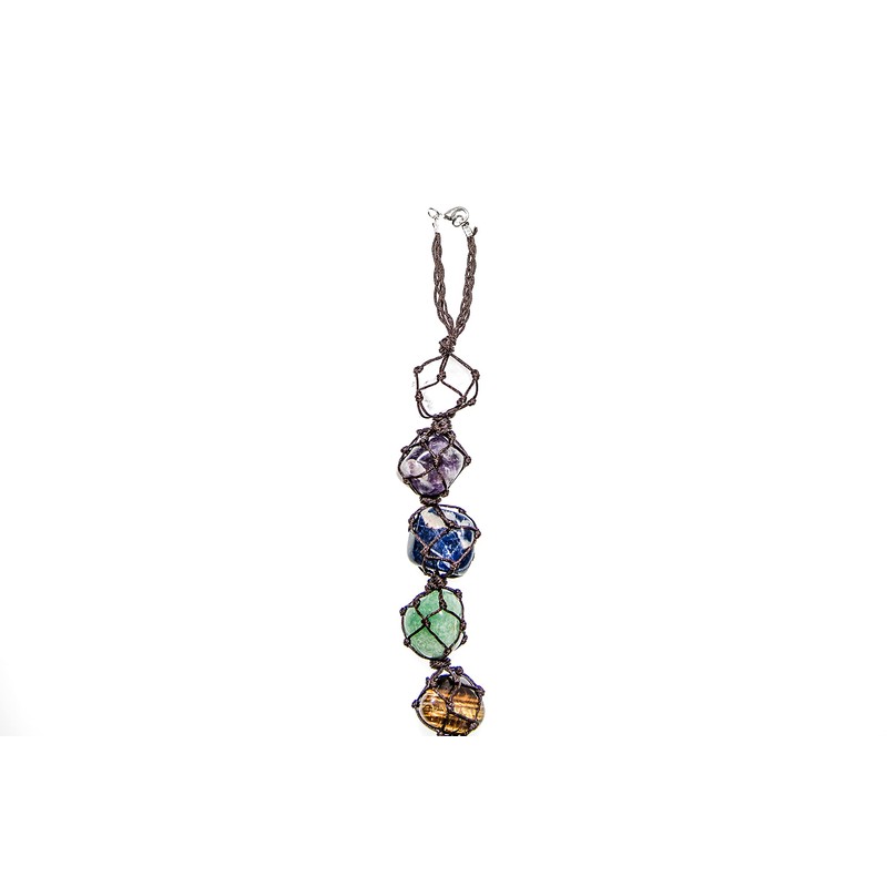 Nanalou 7 Chakra Stones Healing Crystal Hanging Ornament (7 Chakra