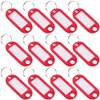 TOYMYTOY Name Badge Keychains, Red, Pack of 50