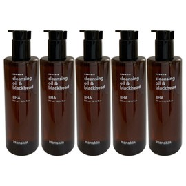 Hanskin Cleansing Oil & Blackhead BHA 300ml (For Oily Skin) 5 Pieces / Circle / 한스킨 클렌징 오일 앤 블랙헤드 바하 300ml(지성용) 5개  써클