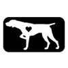 EZ-STIK German Shorthaired Pointer Little HeartJ609 6 inch dog decal