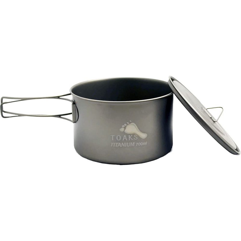 TOAKS POT-700-D115-L Titanium Pot, 23.6 fl oz (700 ml), Super
