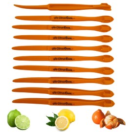 Orange Peeler Tool Set - 10 Pack Citrus Peelers for Easy Fruit Peeling, Professional Kitchen Gadgets for Lemons Limes, BPA Free Dishwasher Safe