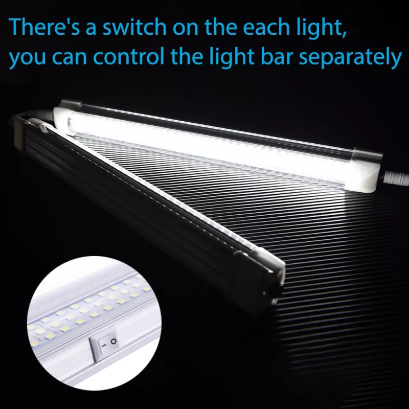 MICTUNING 4Pcs LED Tube Light Car Interior Light Bar Tube