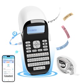 VolenGo Label Maker Machine with Tapes, Label Maker Waterproof Labels, Portable Rechargeable Labeler with 12mm-Tape, Bluetooth Backlit Labeling Machine, LT12 Handheld Label Printer for Office Home