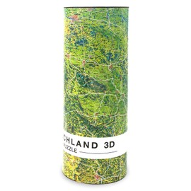 Extragoods Germany Map in 3D, Puzzle with 1000 Pieces, Germany Puzzle 66 x 45 cm