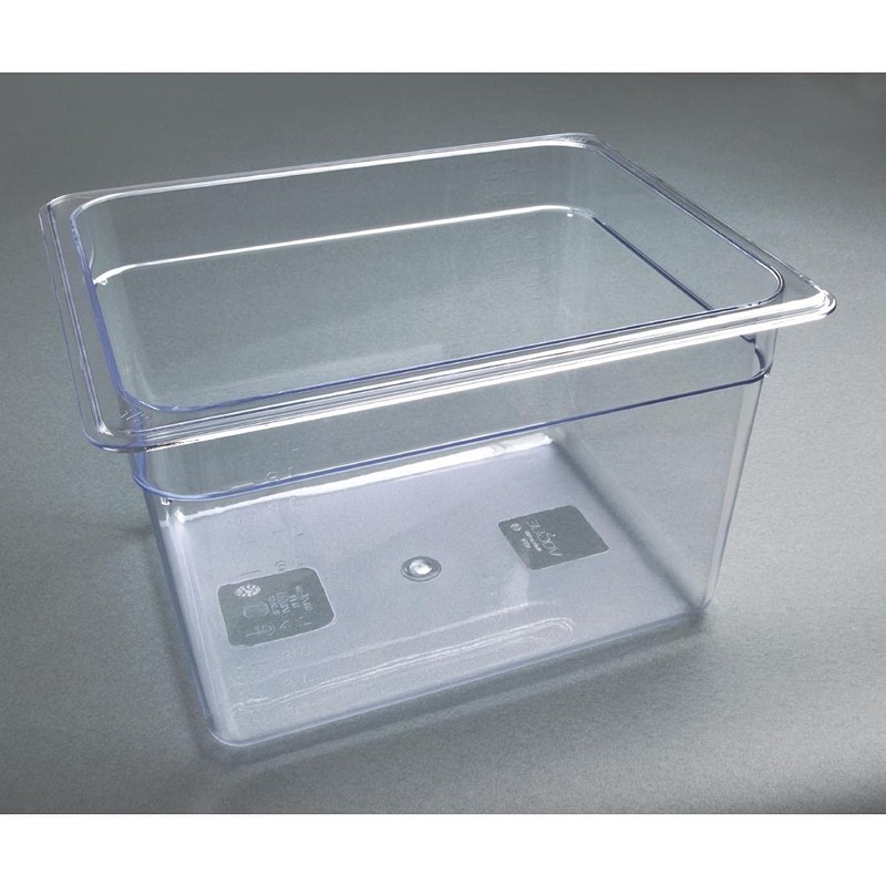 Polycarbonate Gastronorm Container - 1/2 Size - 200mm depth. 10.8