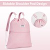 WANDF Drawstring Backpack Sports Gym Bag with Shoulder Pads Water