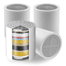 Voolan 4 Pack Replacement Shower Filter Cartridge - 20 Stage Hard Water Shower Filter For Remove Chlorine And Heavy Metals, Water Softening - Reduces Dry Itchy Skin