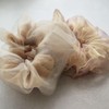 JewelVOX Hair Accessories, Plain, Organza, Big, See-through, Large, Black